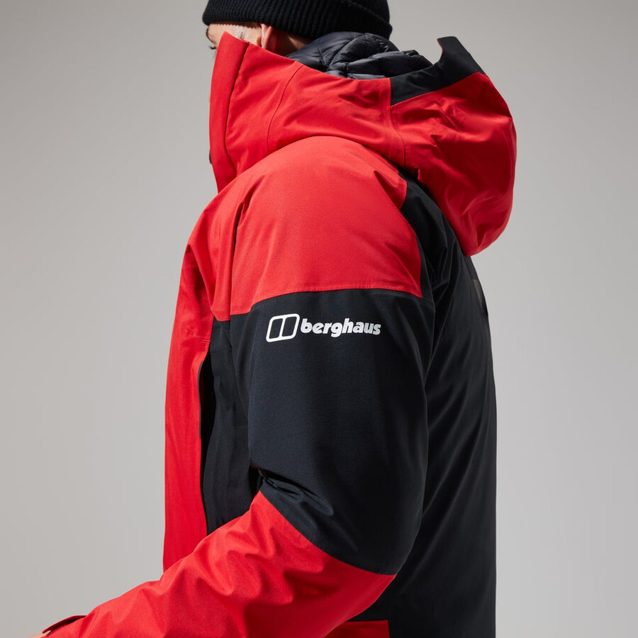 los hombres del mtn guía de gore-tex pro de la chaqueta - rojonegro berghaus