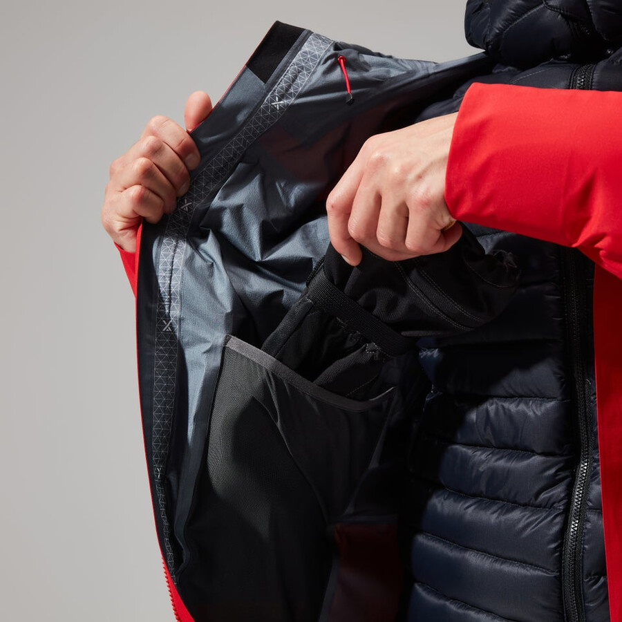 los hombres del mtn guía de gore-tex pro de la chaqueta - rojonegro berghaus