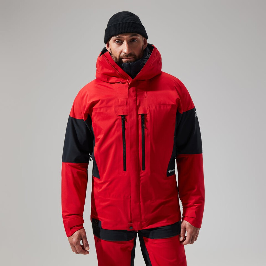 los hombres del mtn guía de gore-tex pro de la chaqueta - rojonegro berghaus