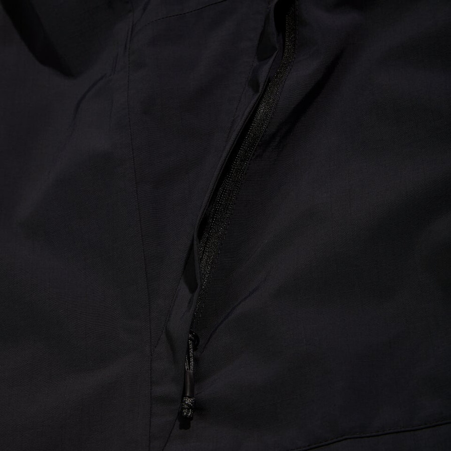 los hombres woodwalk chaqueta impermeable negro berghaus