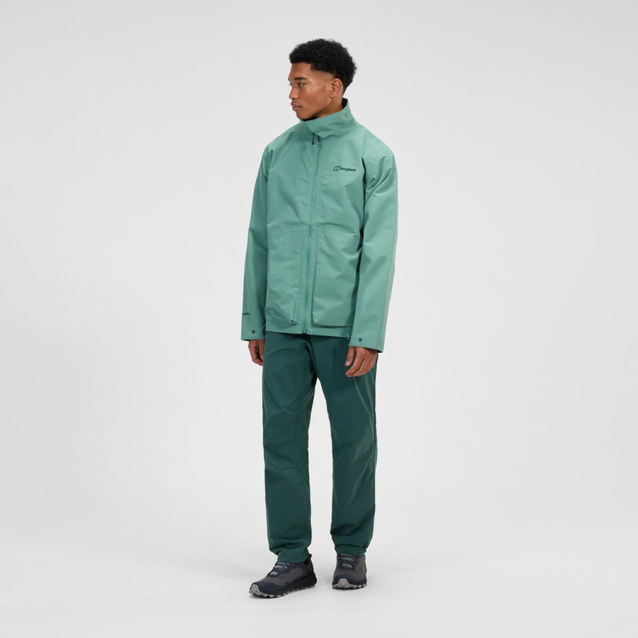los hombres woodwalk impermeable chaqueta - verde berghaus