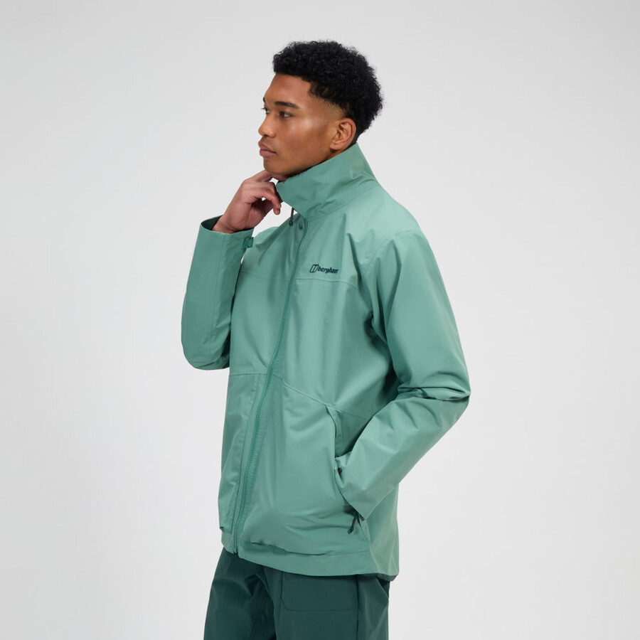los hombres woodwalk impermeable chaqueta - verde berghaus