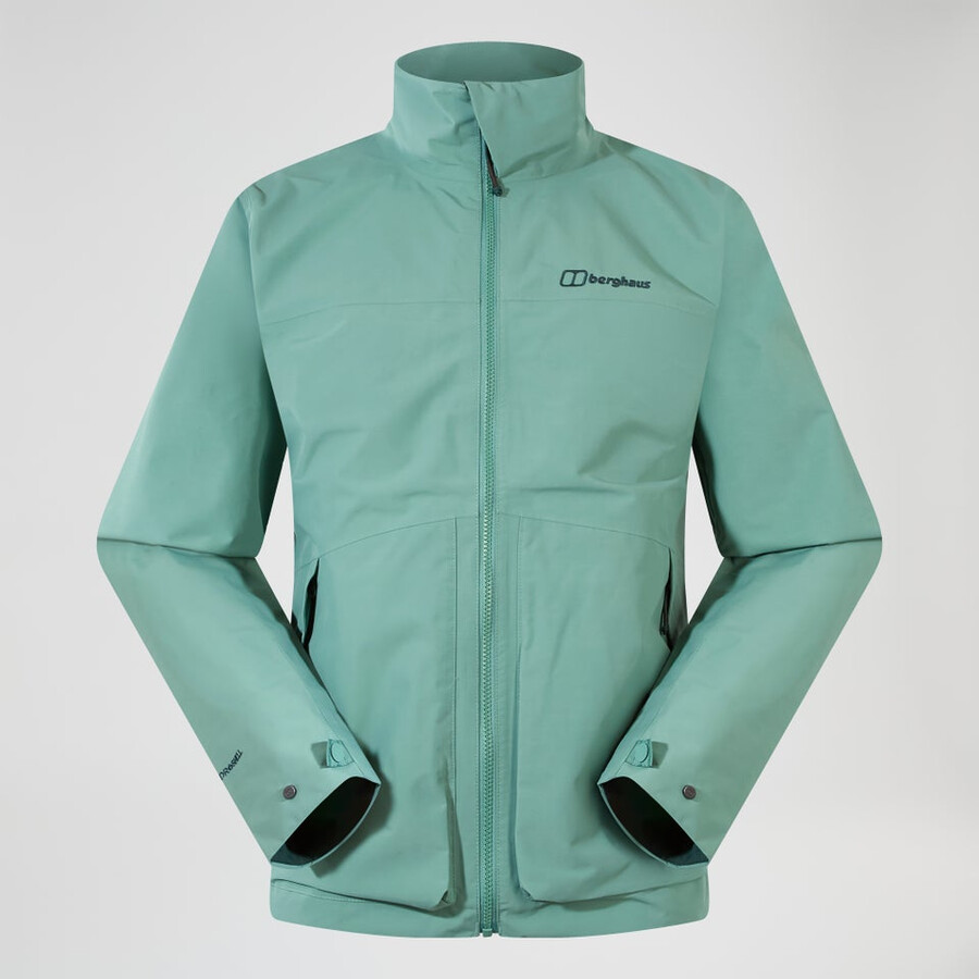 los hombres woodwalk impermeable chaqueta - verde berghaus