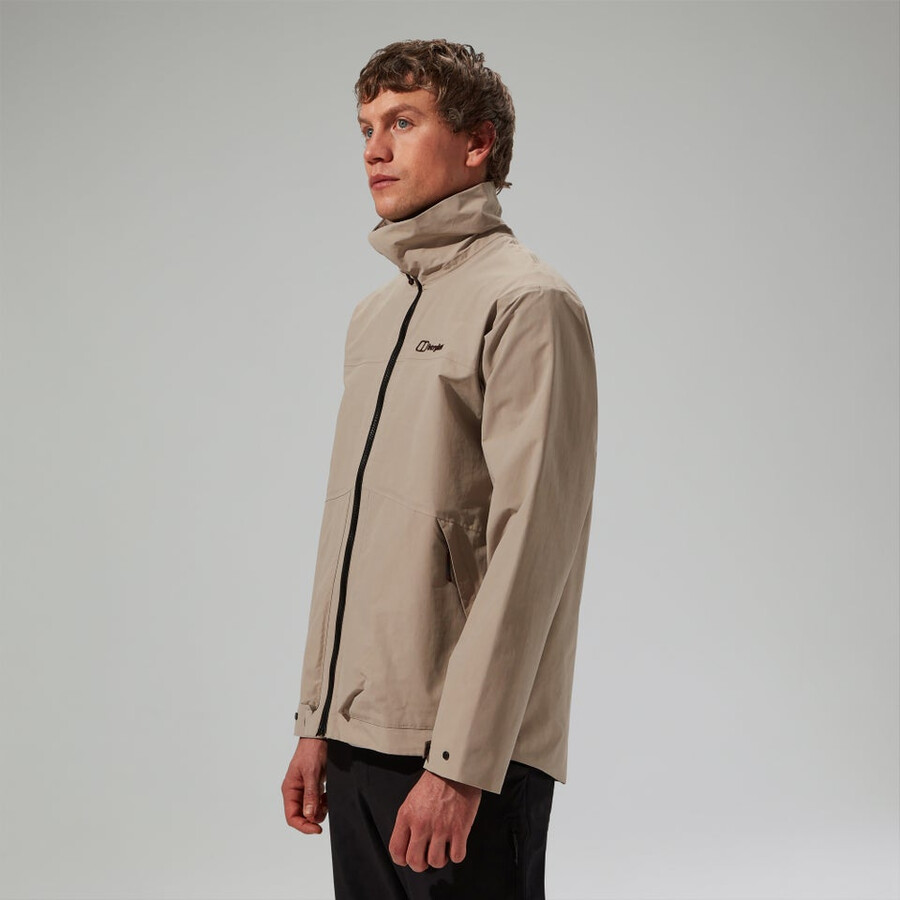 los hombres woodwalk chaqueta impermeable gris berghaus