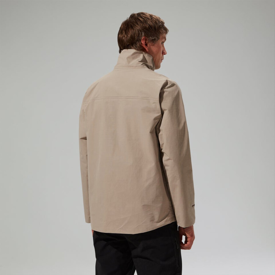 los hombres woodwalk chaqueta impermeable gris berghaus