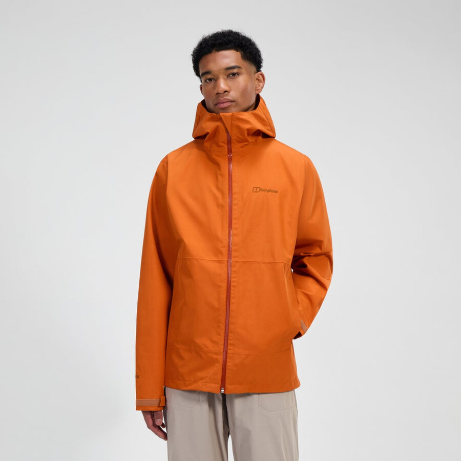 los hombres bramblfell interactivo de gore-tex impermeable chaqueta - naranja berghaus
