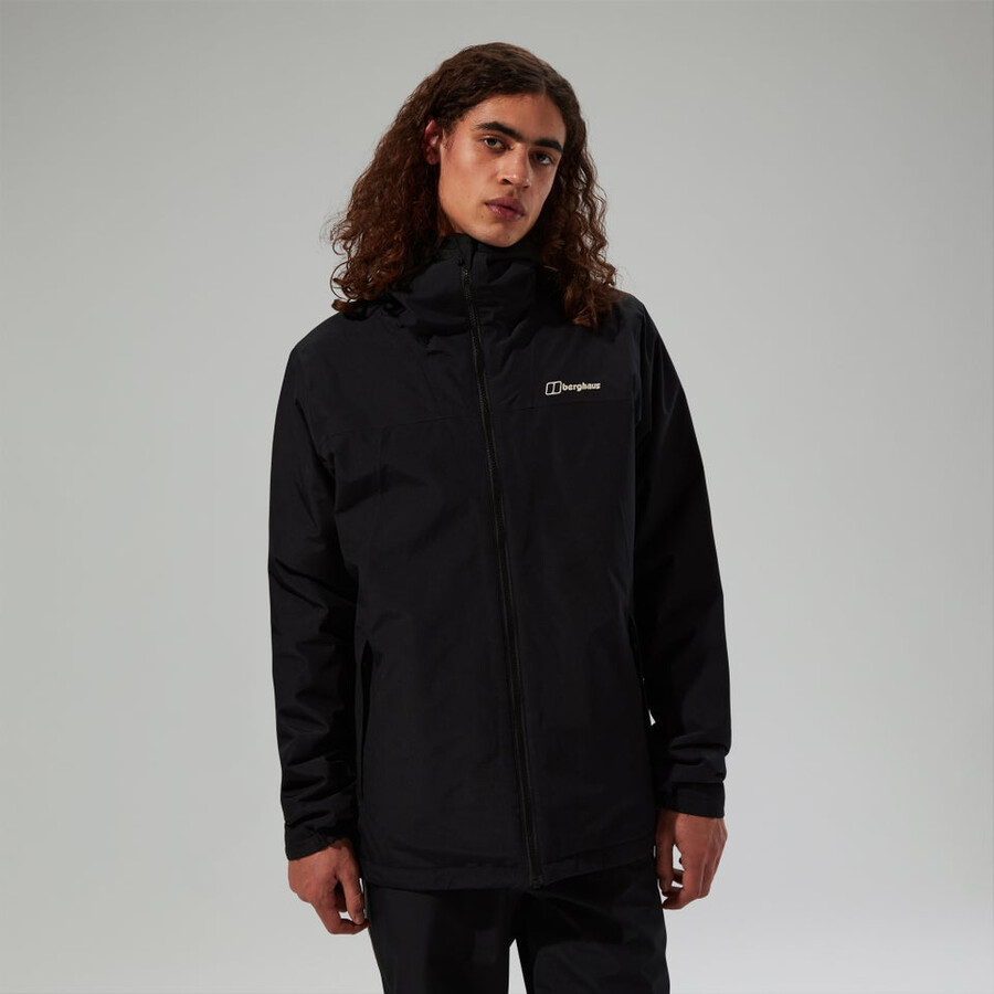 los hombres del diluvio pro 3.0 aislamiento impermeable chaqueta - negro berghaus