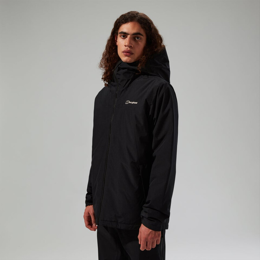 los hombres del diluvio pro 3.0 aislamiento impermeable chaqueta - negro berghaus