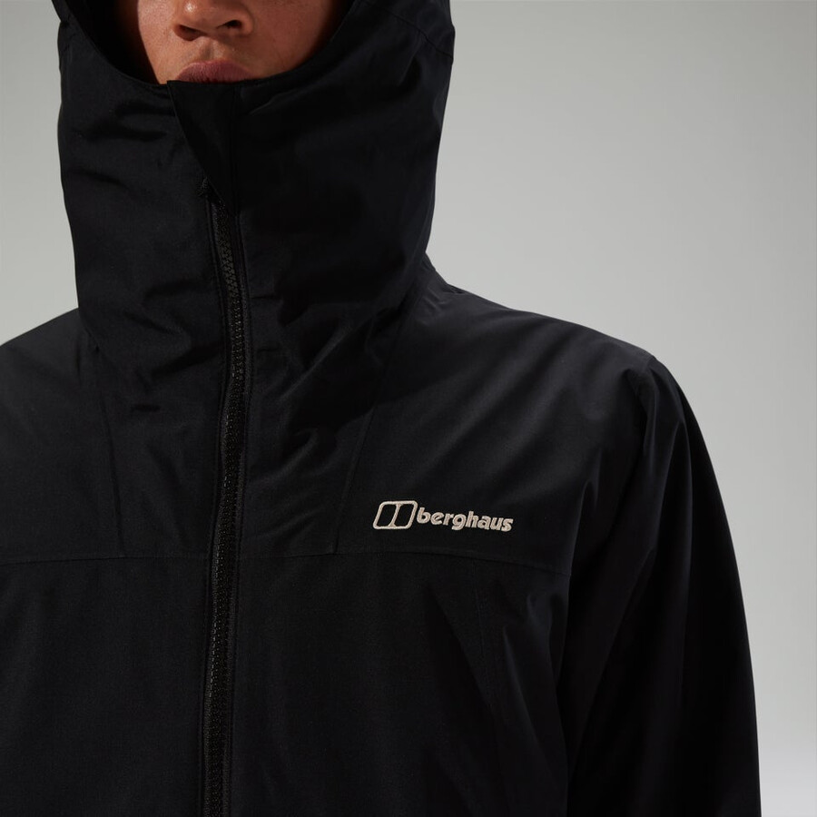 los hombres del diluvio pro 3.0 aislamiento impermeable chaqueta - negro berghaus
