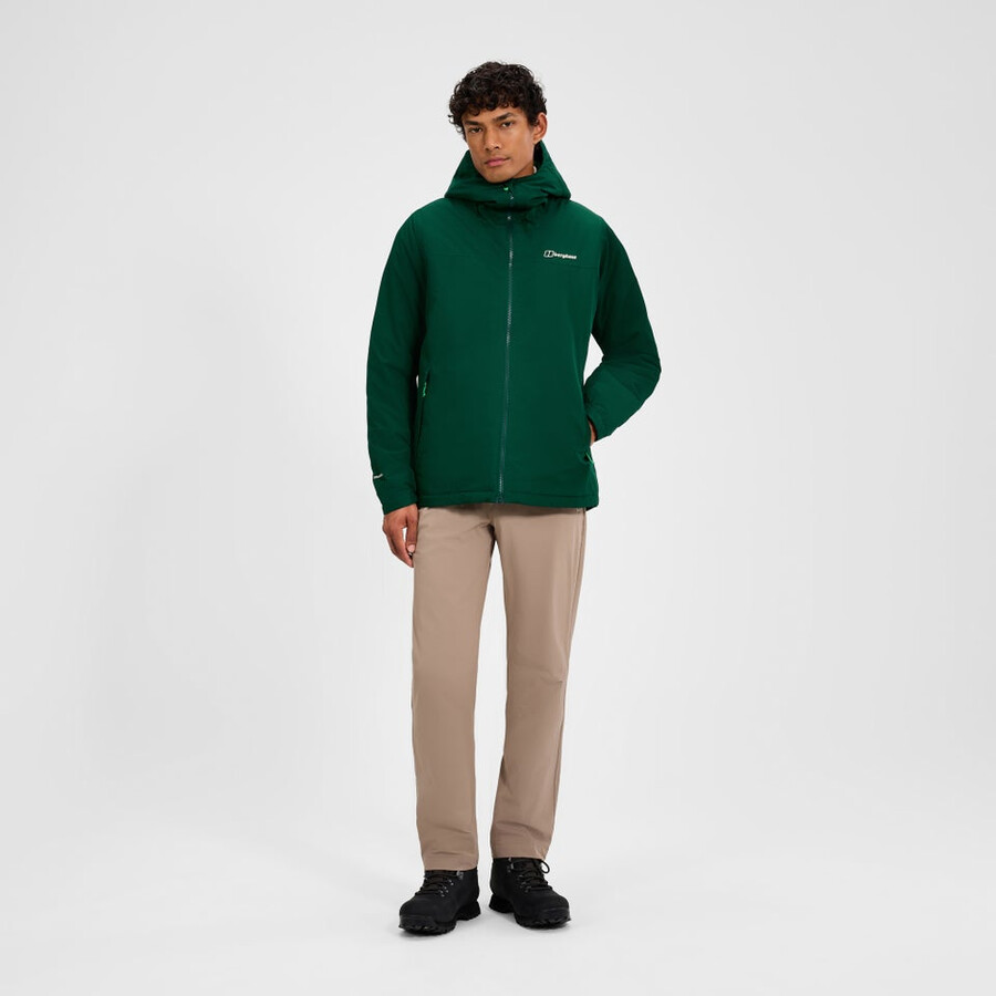 los hombres del diluvio pro 3.0 chaqueta de aislamiento - verde berghaus