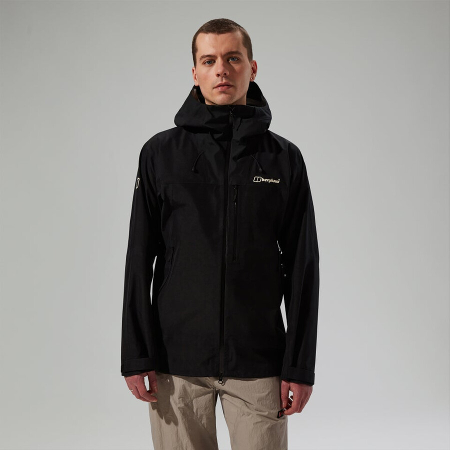 los hombres ridge-buscador de gore-tex impermeable chaqueta - negro berghaus