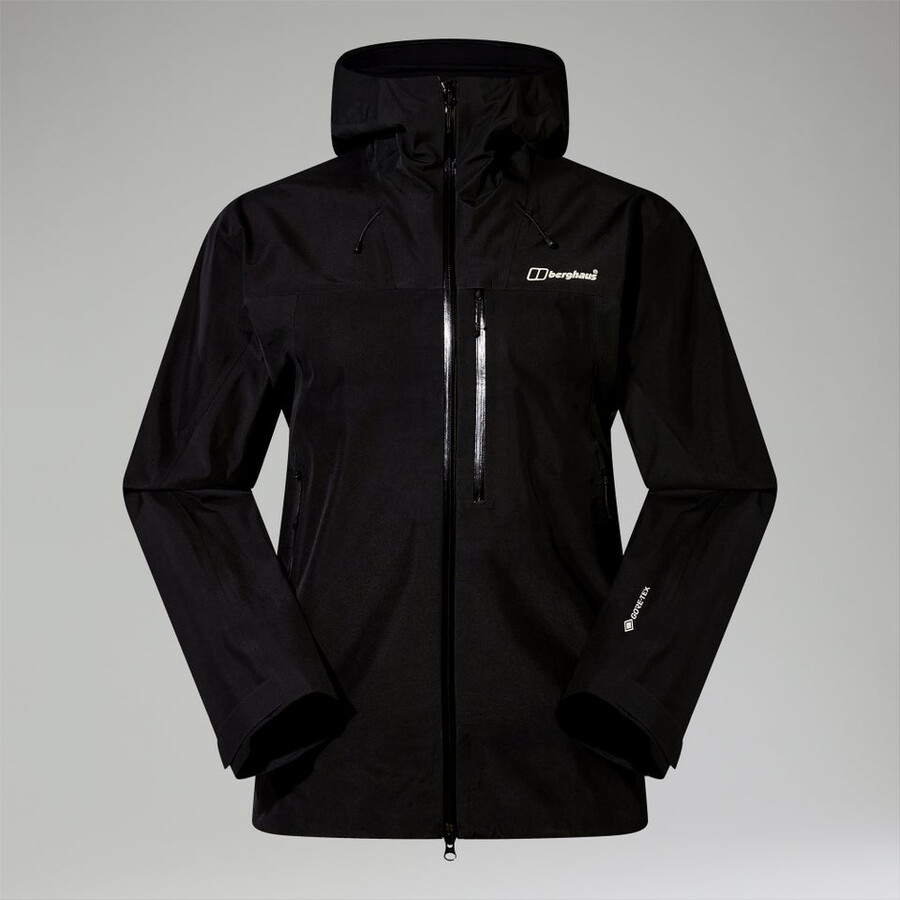 los hombres ridge-buscador de gore-tex impermeable chaqueta - negro berghaus