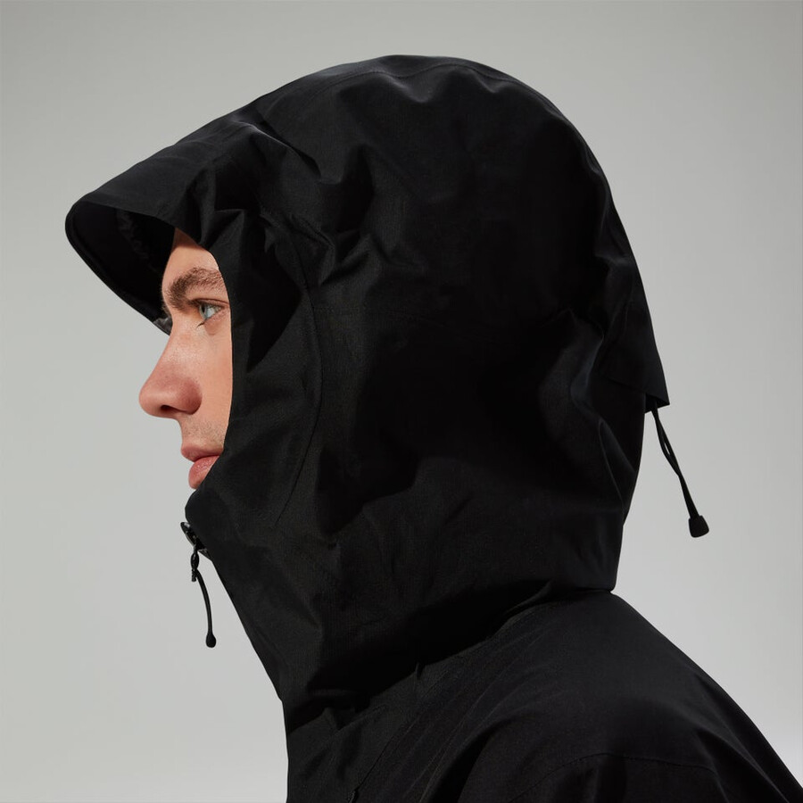 los hombres ridge-buscador de gore-tex impermeable chaqueta - negro berghaus