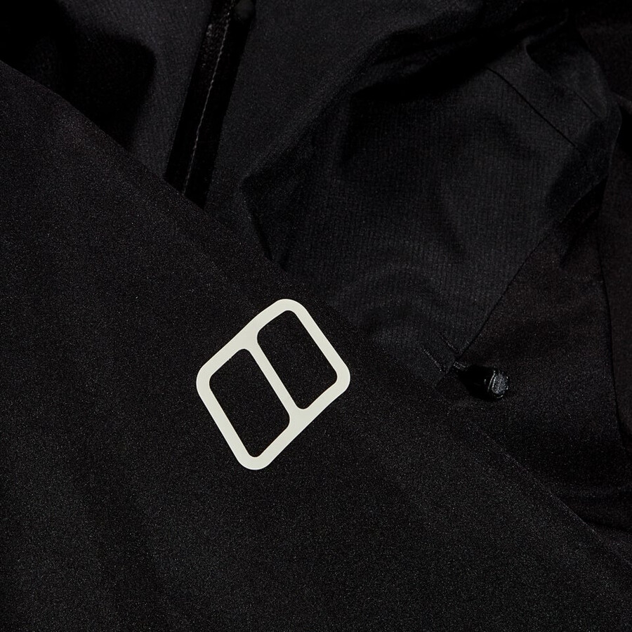 los hombres ridge-buscador de gore-tex impermeable chaqueta - negro berghaus