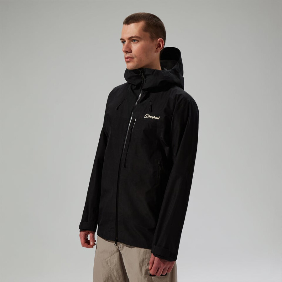 los hombres ridge-buscador de gore-tex impermeable chaqueta - negro berghaus