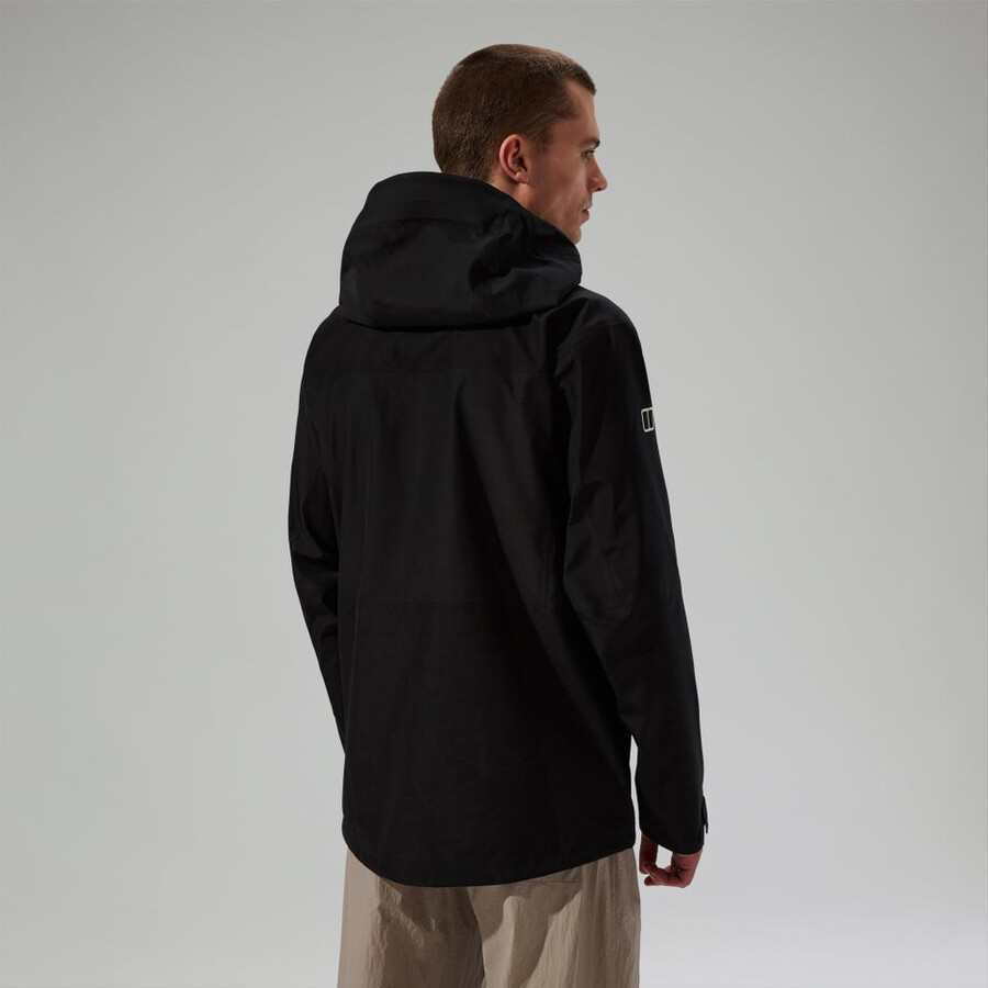 los hombres ridge-buscador de gore-tex impermeable chaqueta - negro berghaus