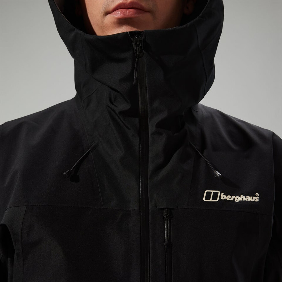 los hombres ridge-buscador de gore-tex impermeable chaqueta - negro berghaus
