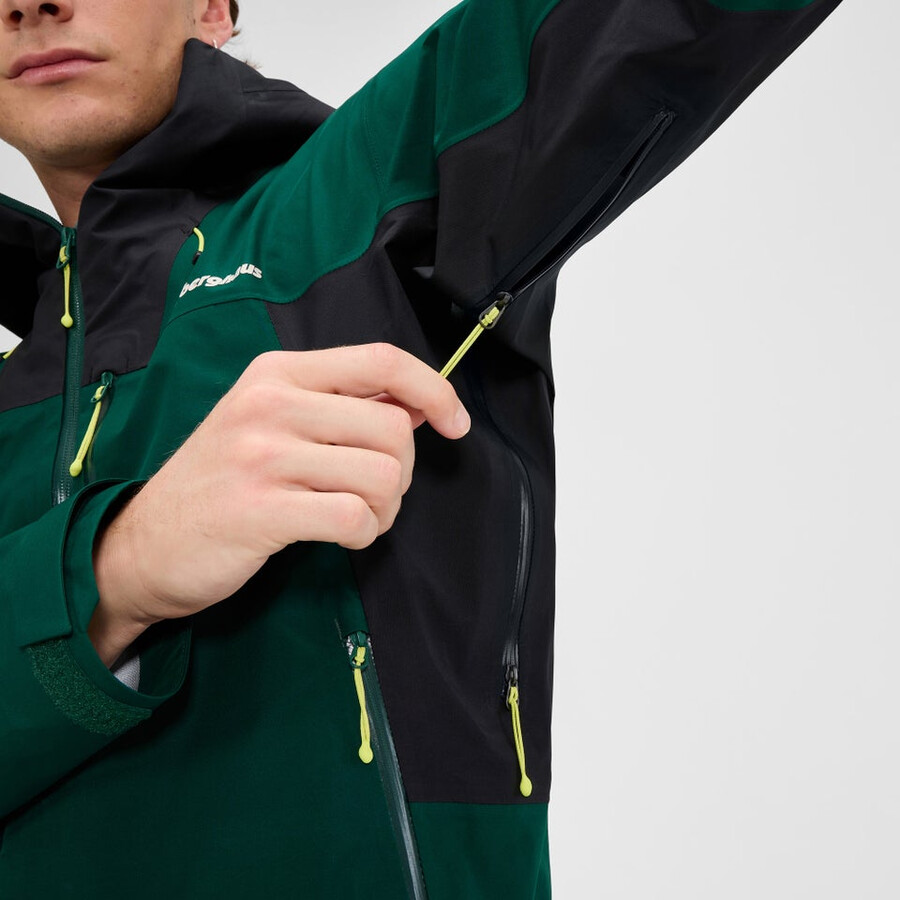 los hombres ridge-buscador impermeable chaqueta - verdenegro berghaus