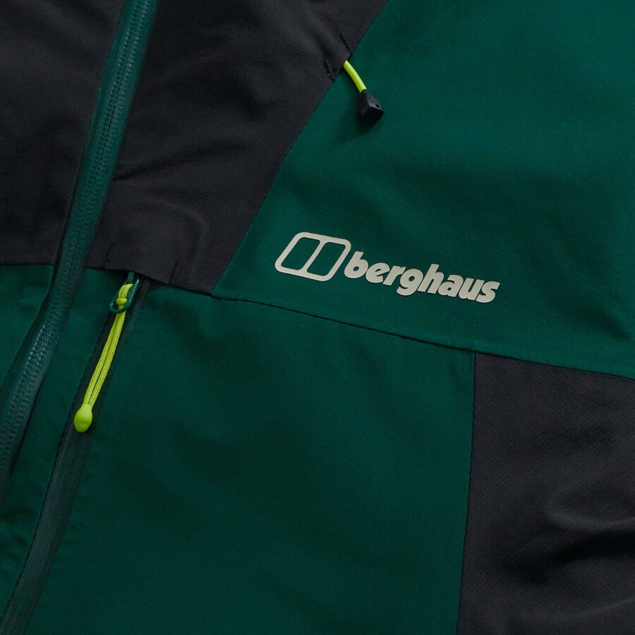 los hombres ridge-buscador impermeable chaqueta - verdenegro berghaus