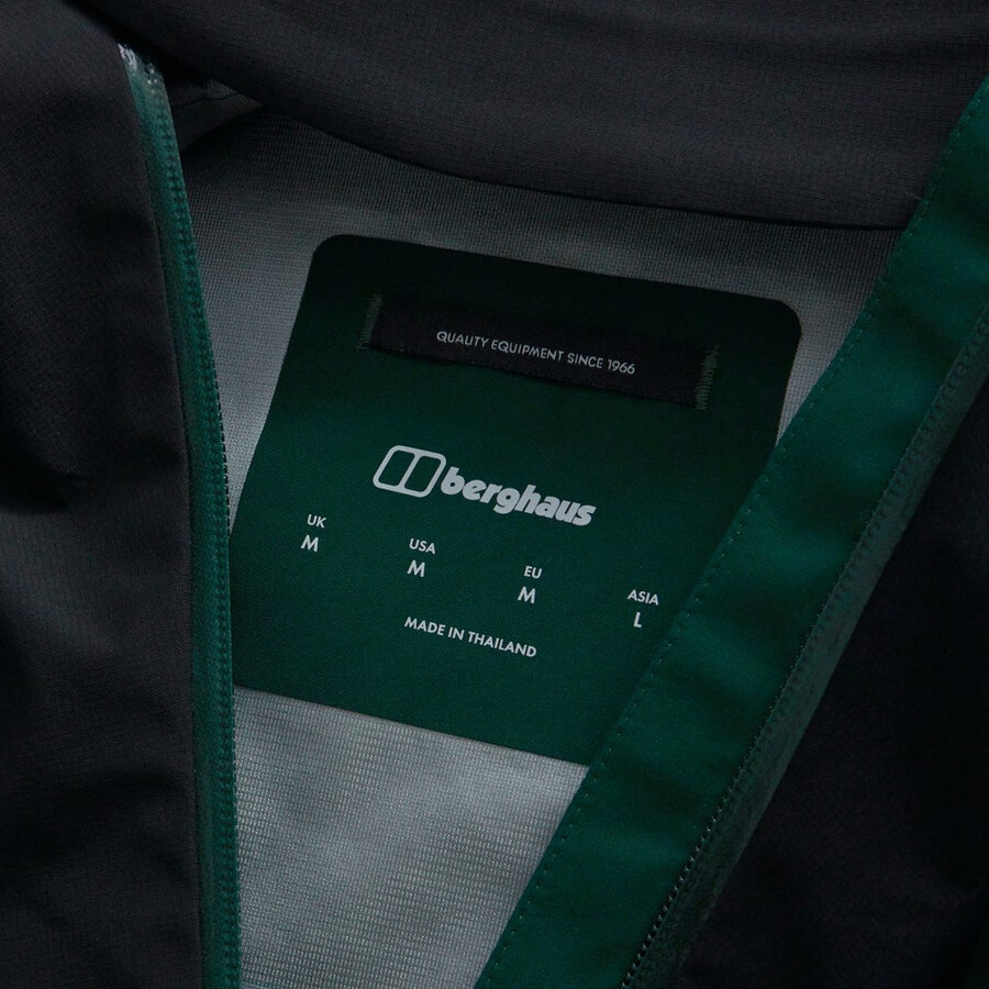 los hombres ridge-buscador impermeable chaqueta - verdenegro berghaus