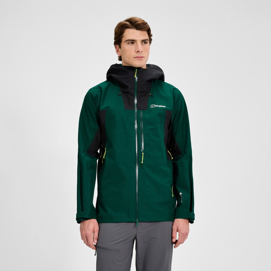 los hombres ridge-buscador impermeable chaqueta - verdenegro berghaus