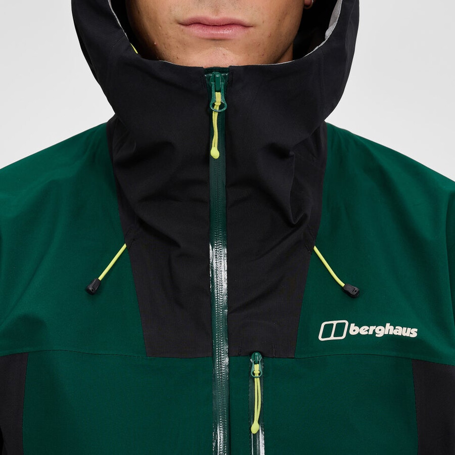 los hombres ridge-buscador impermeable chaqueta - verdenegro berghaus