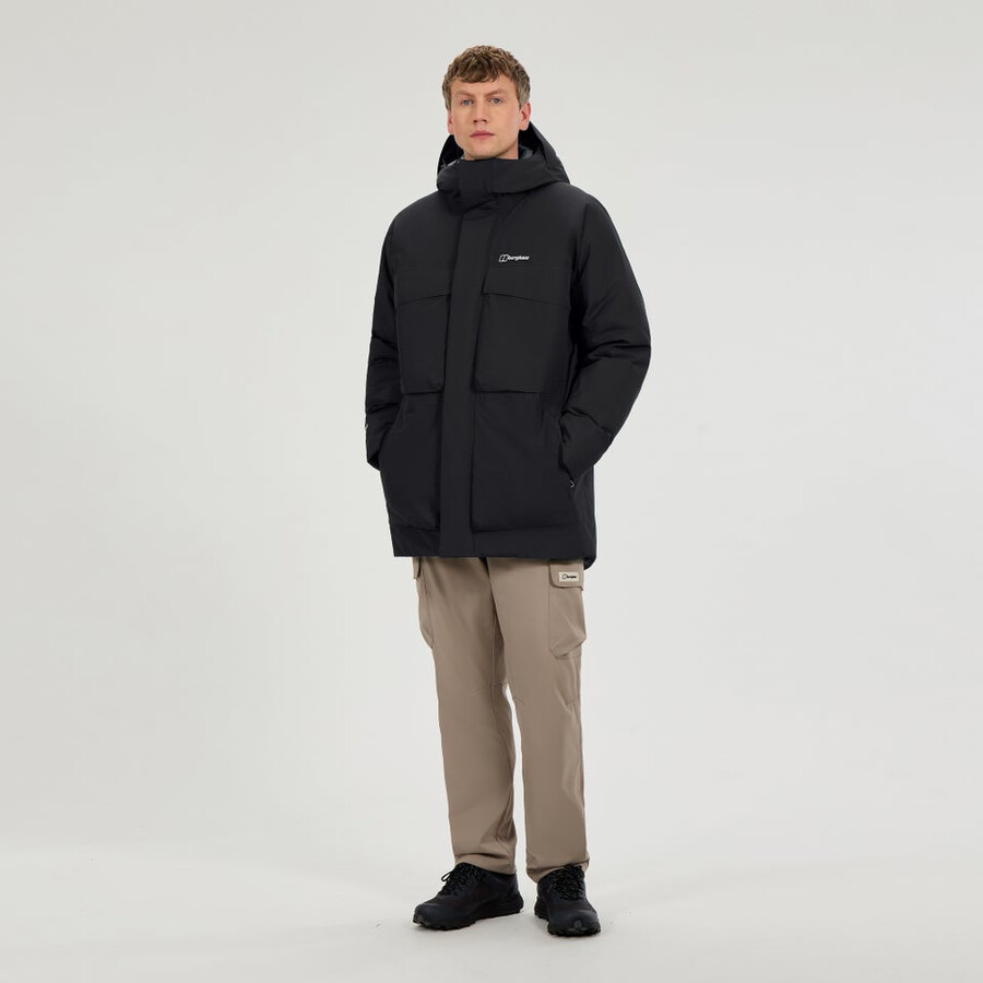 los hombres de fernly gore-tex down parka - negro berghaus