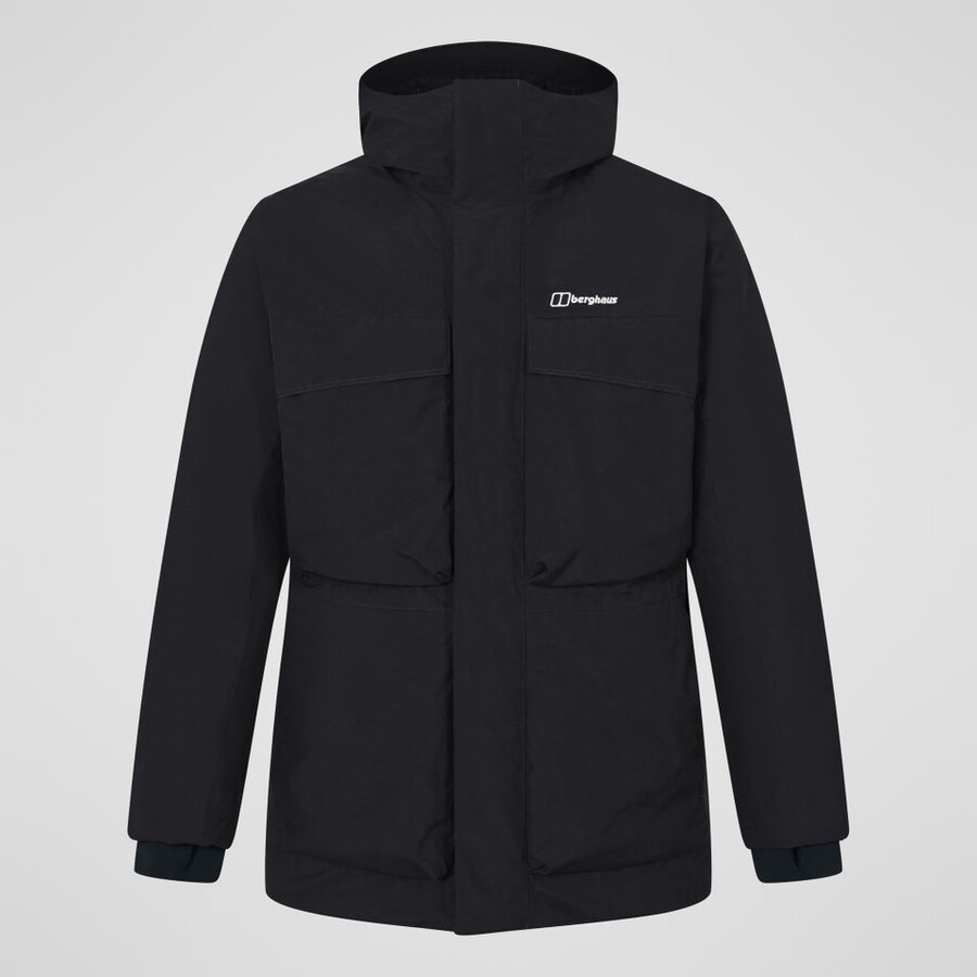 los hombres de fernly gore-tex down parka - negro berghaus