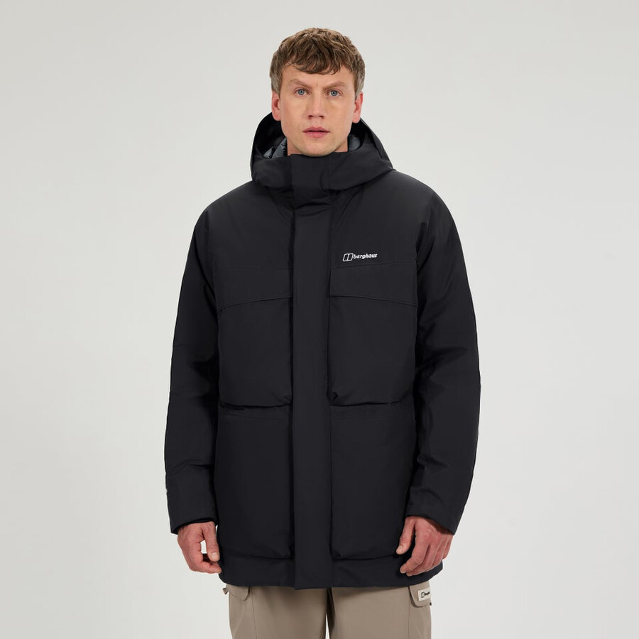 los hombres de fernly gore-tex down parka - negro berghaus