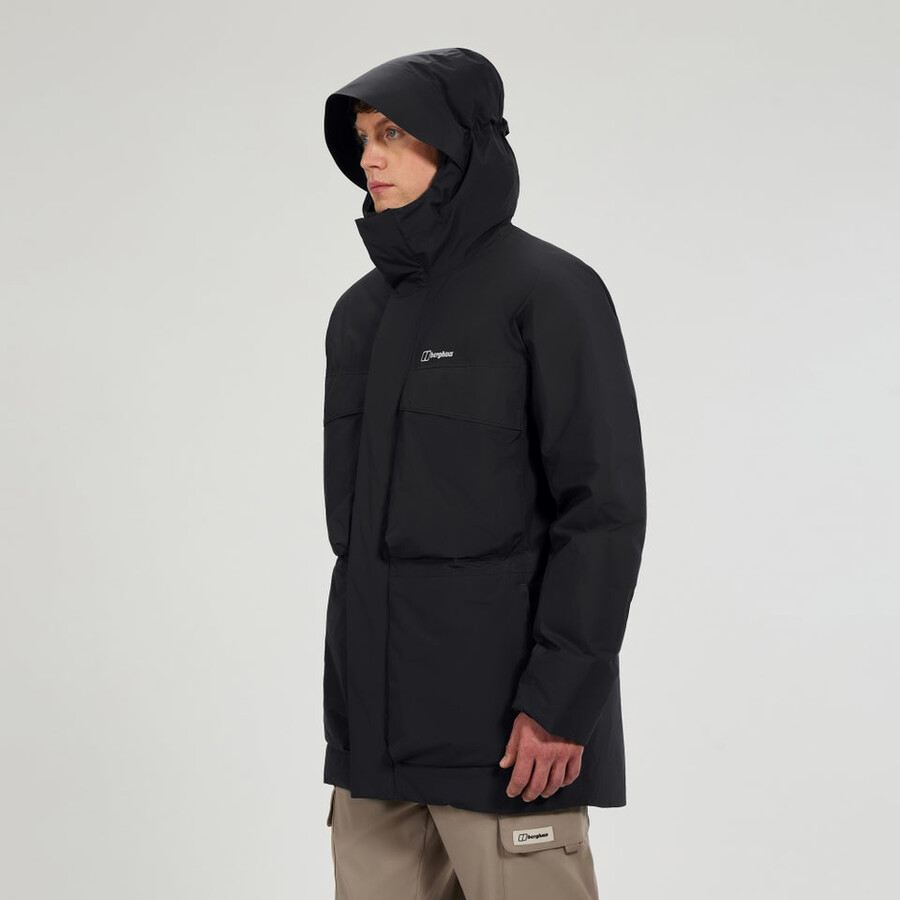 los hombres de fernly gore-tex down parka - negro berghaus