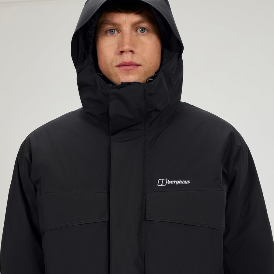 los hombres de fernly gore-tex down parka - negro berghaus