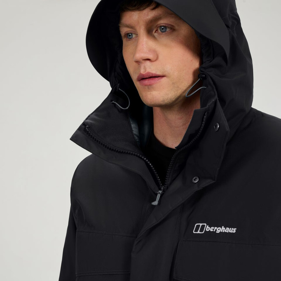 los hombres de fernly gore-tex down parka - negro berghaus