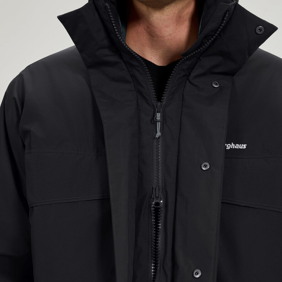 los hombres de fernly gore-tex down parka - negro berghaus