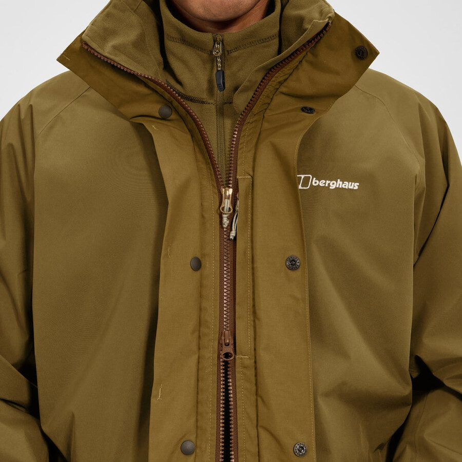 los hombres de la cornisa 2.0 interactivo chaqueta marrón berghaus