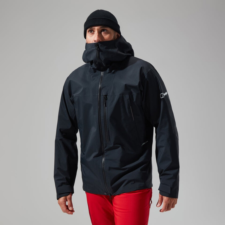 los hombres del mtn buscador de la chaqueta de gore-tex - negro berghaus