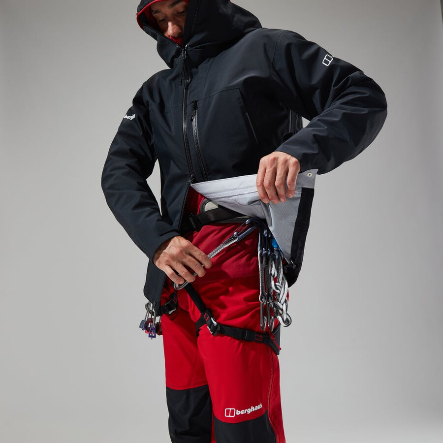 los hombres del mtn buscador de la chaqueta de gore-tex - negro berghaus