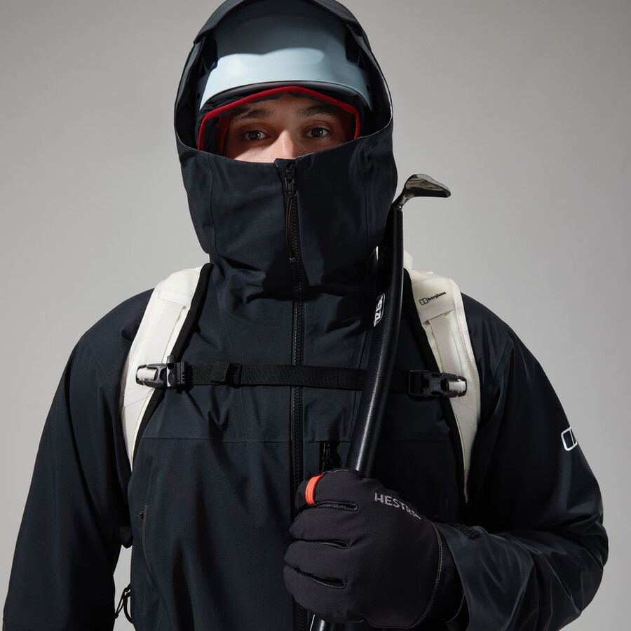 los hombres del mtn buscador de la chaqueta de gore-tex - negro berghaus