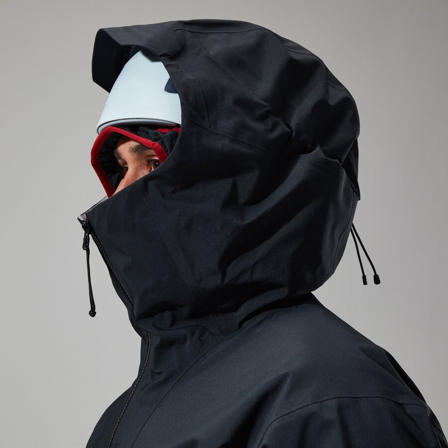 los hombres del mtn buscador de la chaqueta de gore-tex - negro berghaus