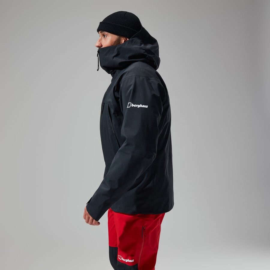 los hombres del mtn buscador de la chaqueta de gore-tex - negro berghaus