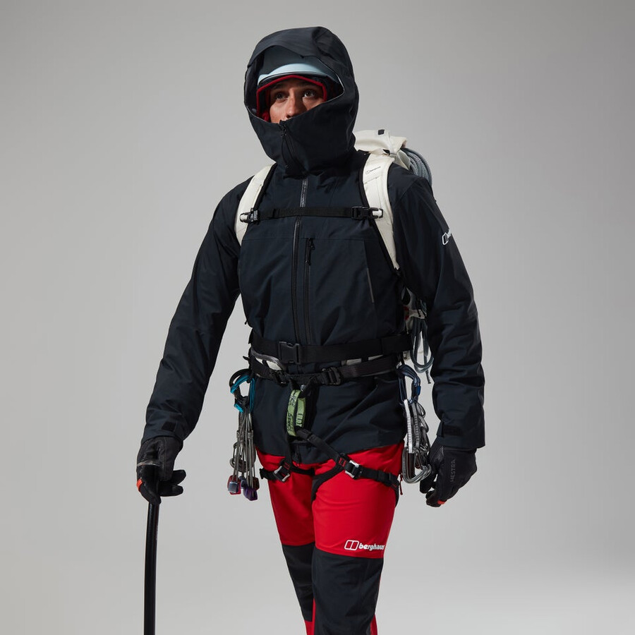 los hombres del mtn buscador de la chaqueta de gore-tex - negro berghaus