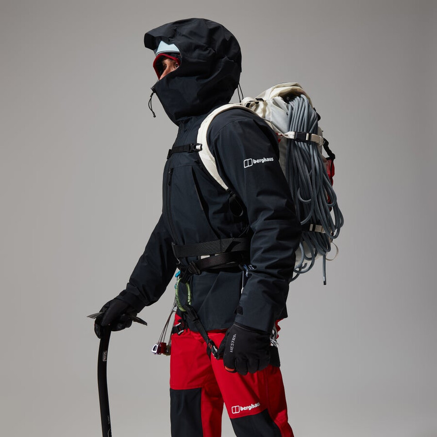 los hombres del mtn buscador de la chaqueta de gore-tex - negro berghaus