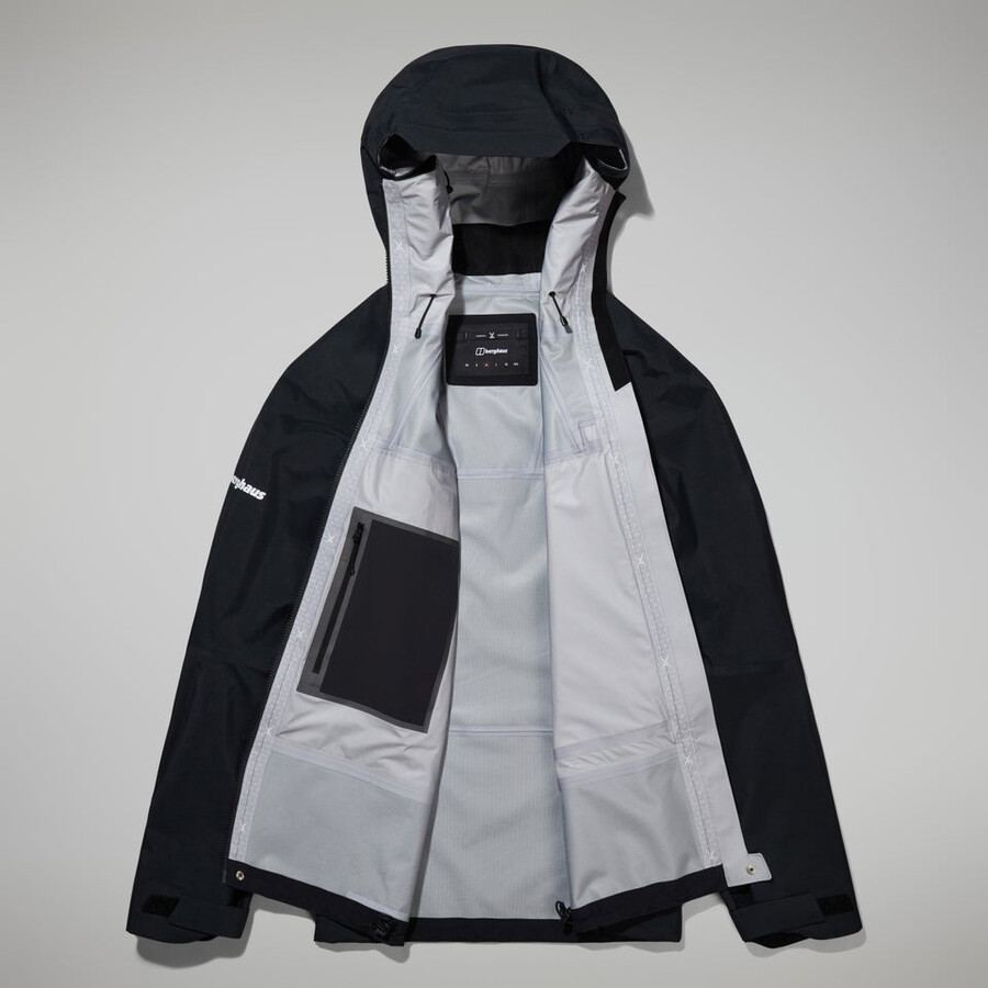 los hombres del mtn buscador de la chaqueta de gore-tex - negro berghaus