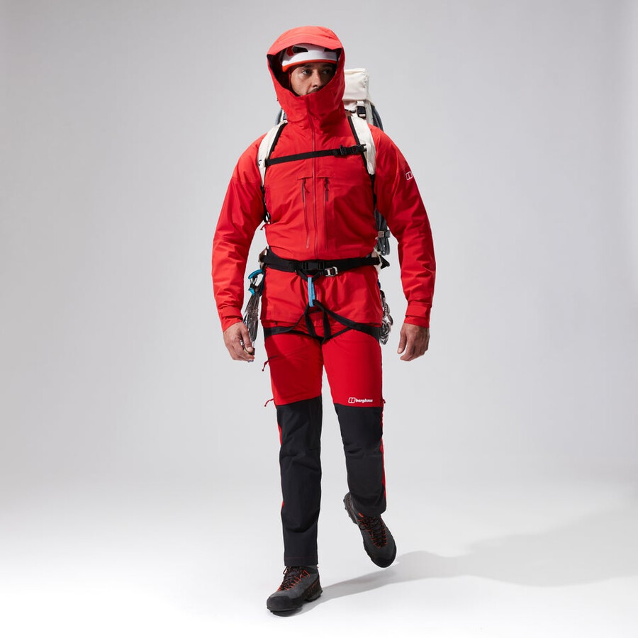 los hombres del mtn guide alpine pro chaqueta de gore-tex - rojo berghaus