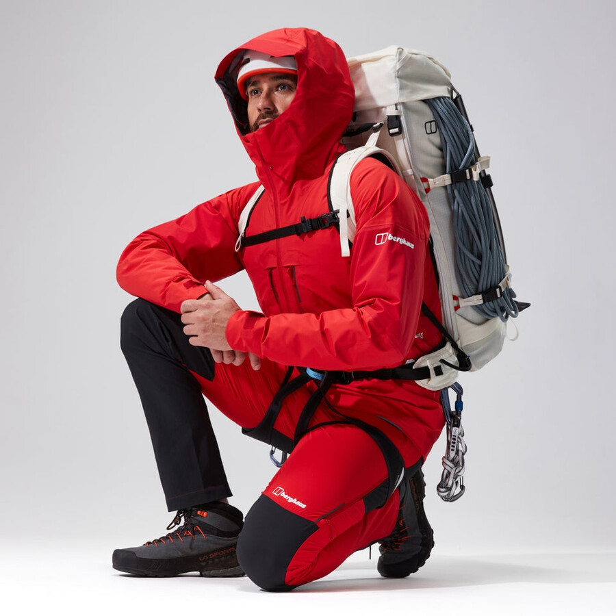 los hombres del mtn guide alpine pro chaqueta de gore-tex - rojo berghaus