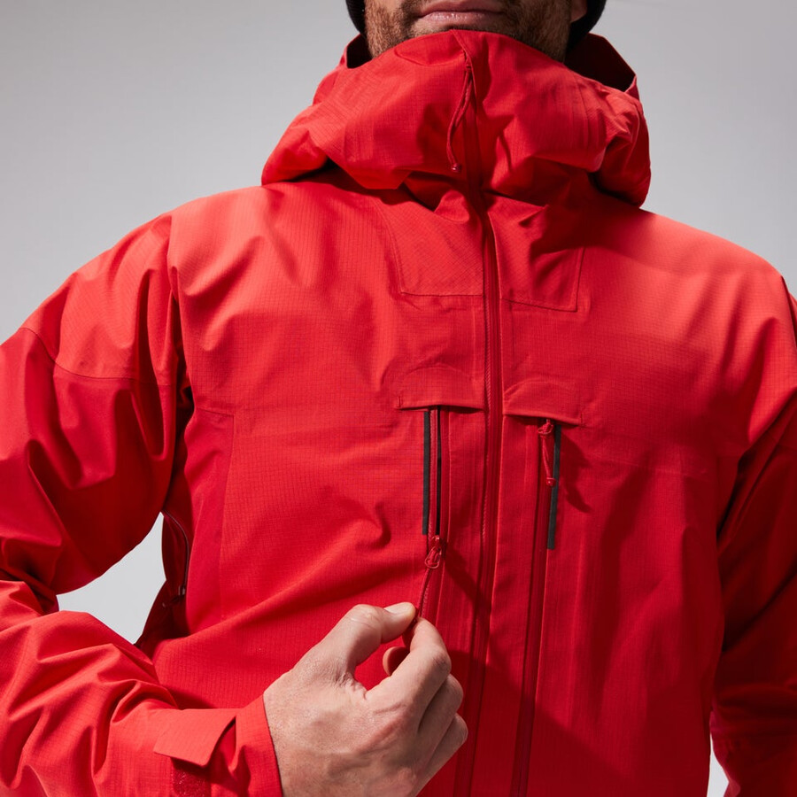 los hombres del mtn guide alpine pro chaqueta de gore-tex - rojo berghaus
