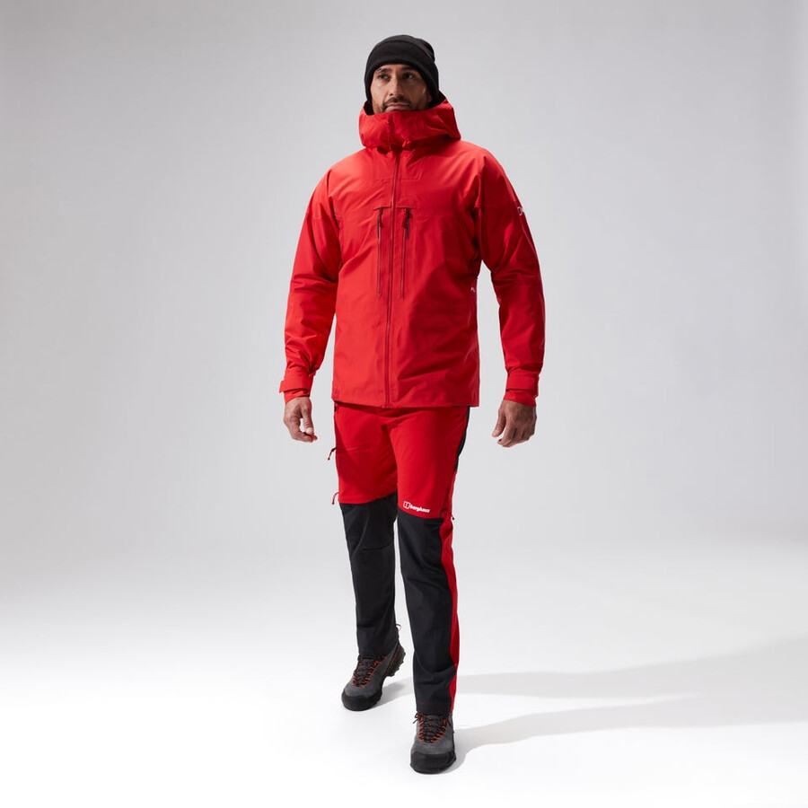 los hombres del mtn guide alpine pro chaqueta de gore-tex - rojo berghaus