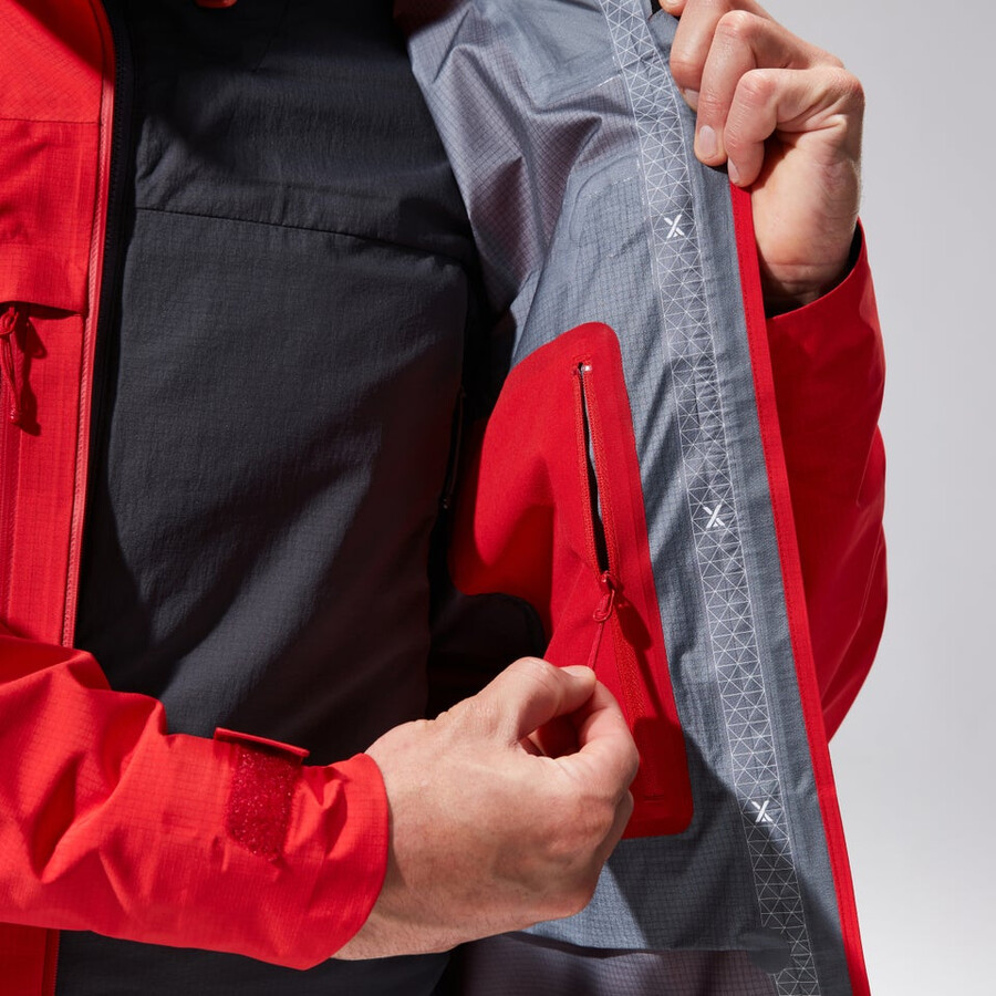 los hombres del mtn guide alpine pro chaqueta de gore-tex - rojo berghaus