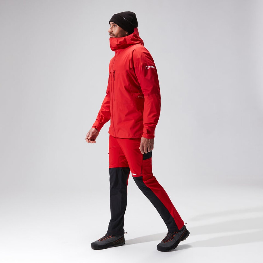 los hombres del mtn guide alpine pro chaqueta de gore-tex - rojo berghaus