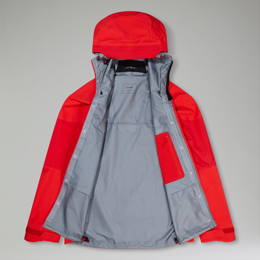 los hombres del mtn guide alpine pro chaqueta de gore-tex - rojo berghaus