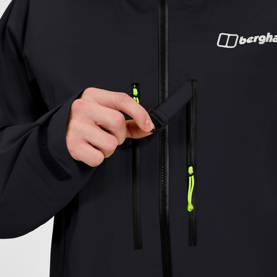 los hombres extrem vanguardia chaqueta de gore-tex - negro berghaus